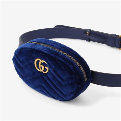 gucci velvet bag blue|gucci marmont velvet belt bag.